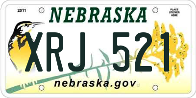 NE license plate XRJ521