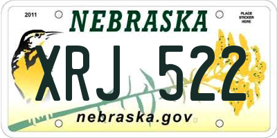 NE license plate XRJ522