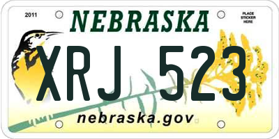 NE license plate XRJ523