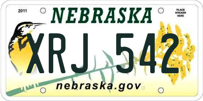 NE license plate XRJ542