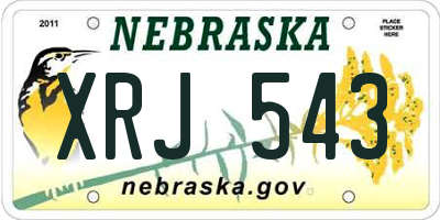 NE license plate XRJ543