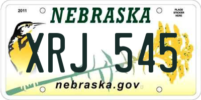 NE license plate XRJ545