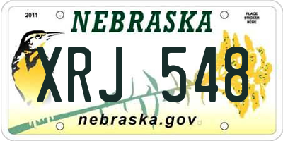 NE license plate XRJ548