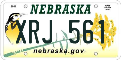 NE license plate XRJ561