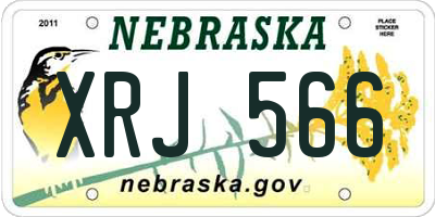 NE license plate XRJ566