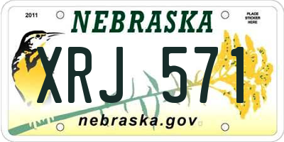 NE license plate XRJ571