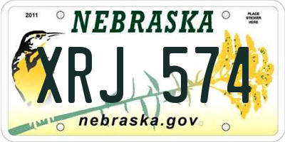 NE license plate XRJ574