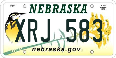 NE license plate XRJ583