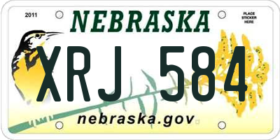 NE license plate XRJ584