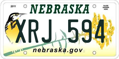 NE license plate XRJ594
