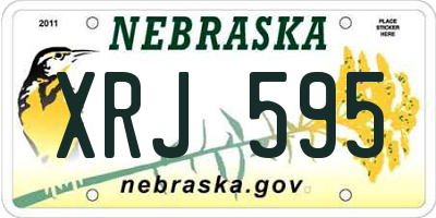NE license plate XRJ595