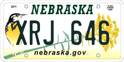 NE license plate XRJ646