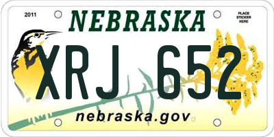NE license plate XRJ652