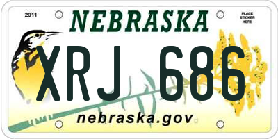 NE license plate XRJ686