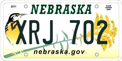 NE license plate XRJ702