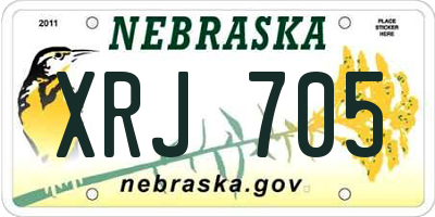NE license plate XRJ705