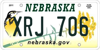 NE license plate XRJ706