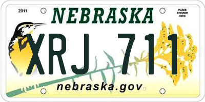 NE license plate XRJ711