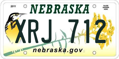 NE license plate XRJ712