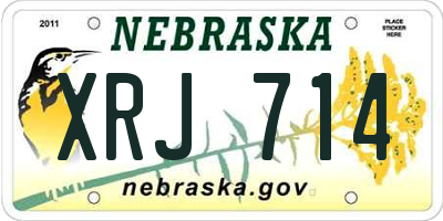 NE license plate XRJ714