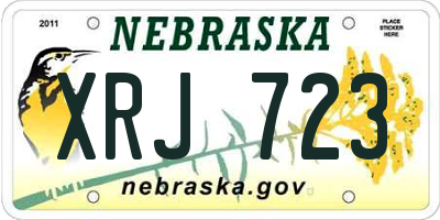 NE license plate XRJ723