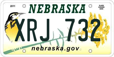 NE license plate XRJ732