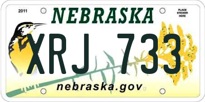 NE license plate XRJ733