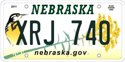 NE license plate XRJ740