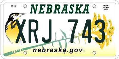 NE license plate XRJ743