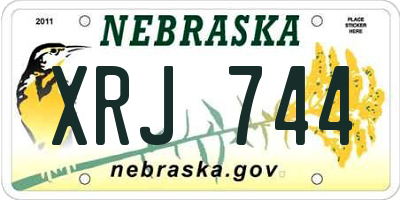NE license plate XRJ744
