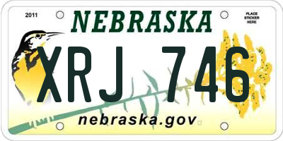 NE license plate XRJ746
