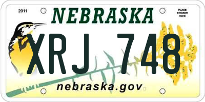 NE license plate XRJ748
