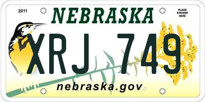 NE license plate XRJ749