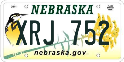 NE license plate XRJ752