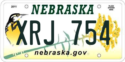 NE license plate XRJ754