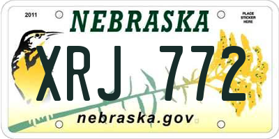 NE license plate XRJ772
