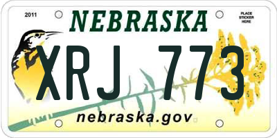 NE license plate XRJ773