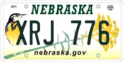NE license plate XRJ776