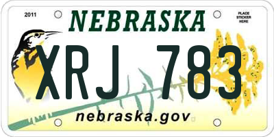 NE license plate XRJ783