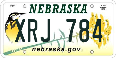 NE license plate XRJ784