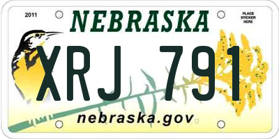 NE license plate XRJ791