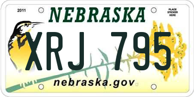 NE license plate XRJ795