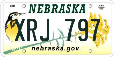 NE license plate XRJ797