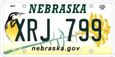 NE license plate XRJ799