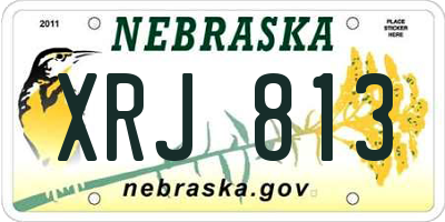 NE license plate XRJ813
