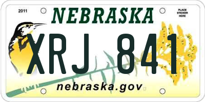 NE license plate XRJ841