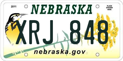 NE license plate XRJ848
