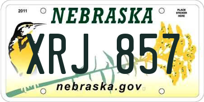 NE license plate XRJ857