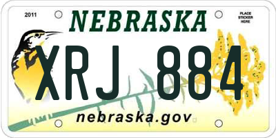 NE license plate XRJ884