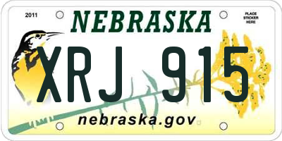NE license plate XRJ915